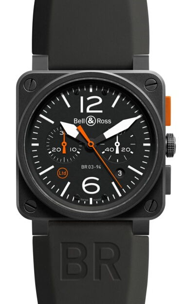 Bell & Ross Aviation BR 03-94 Carbon Black PVD Steel replica watch